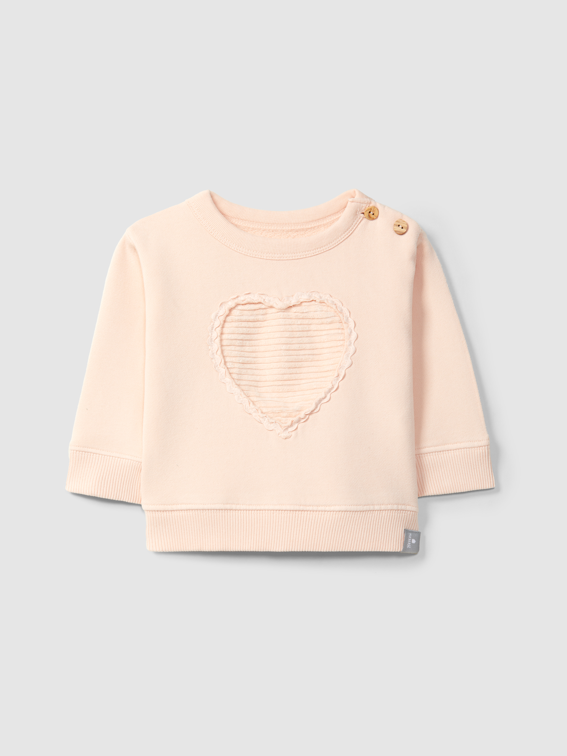 Sudadera en felpa con aplique de corazón
