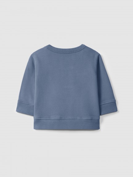 Plush sweatshirt with heart appliqué Plush sweatshirt with heart appliqué