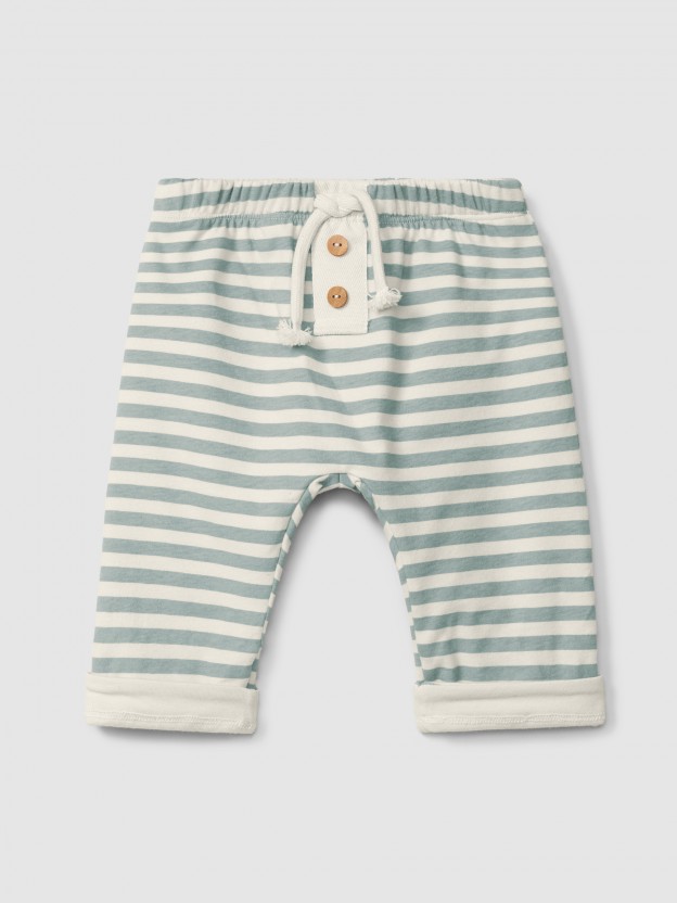 Pantalones pull-up a rayas