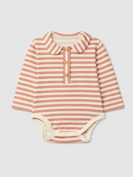 Body � rayures � col Peter pan