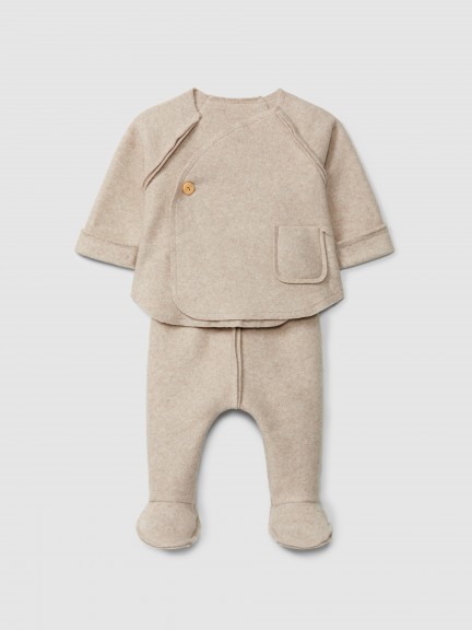 Two-piece set in organic cotton fleece