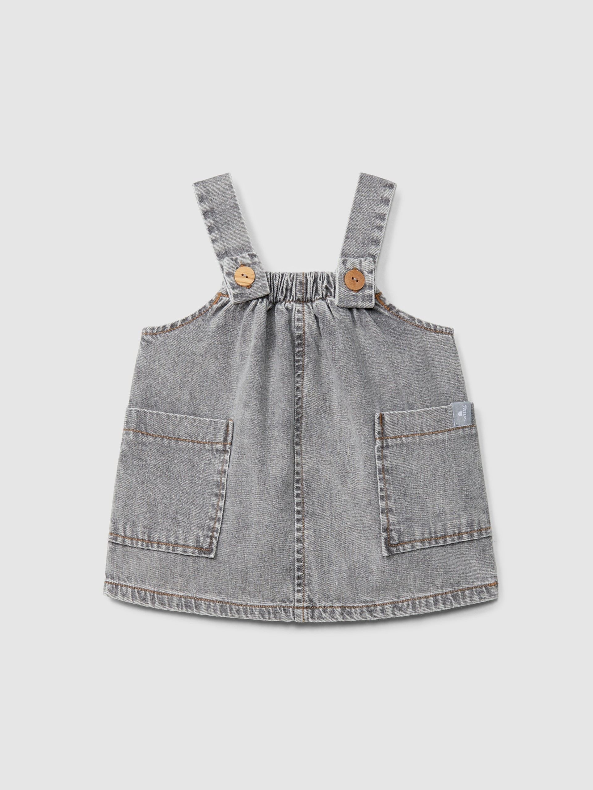 Falda con corpiño en denim de algodón orgánico