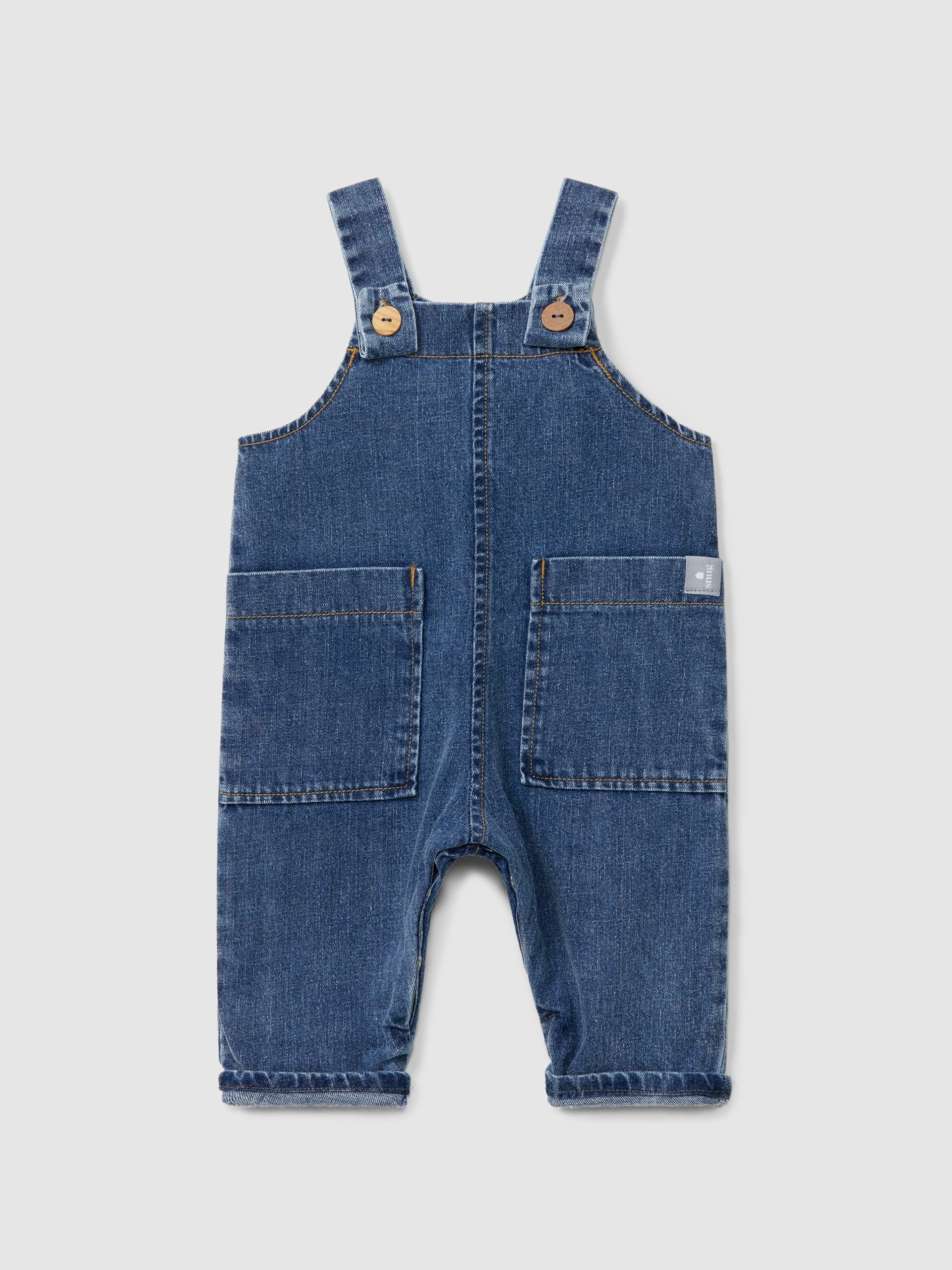 Organic cotton denim dungarees