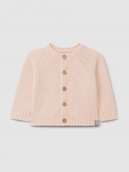 Gilet tricot� � col rond