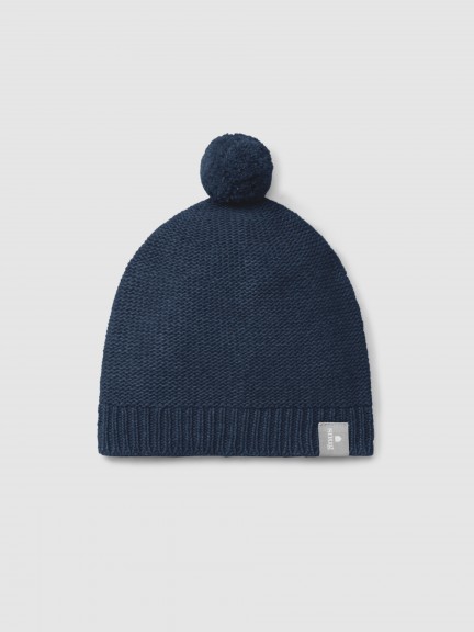 Gorro de punto con pompón Gorro de punto con pompón