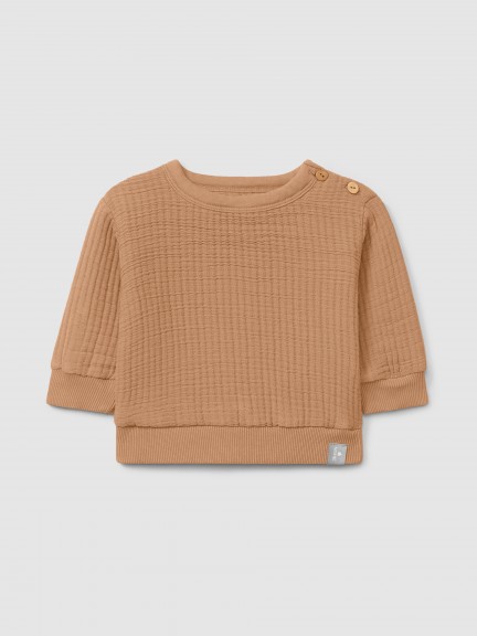 Sudadera en doble gasa con relleno de algodón Sudadera en doble gasa con relleno de algodón