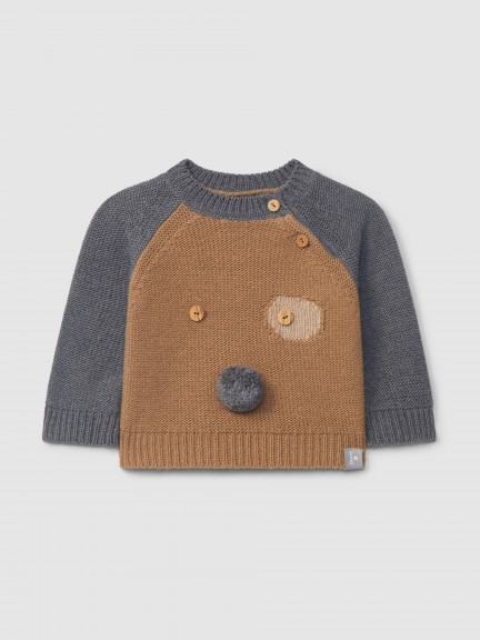 Knitted jumper with embossed details Knitted jumper with embossed details