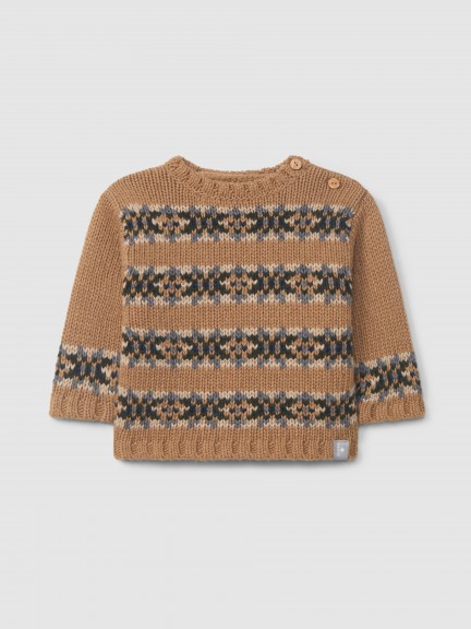 Suéter de punto con jacquard Suéter de punto con jacquard