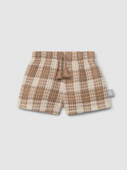 Bermudas pull-up en tejido waffle