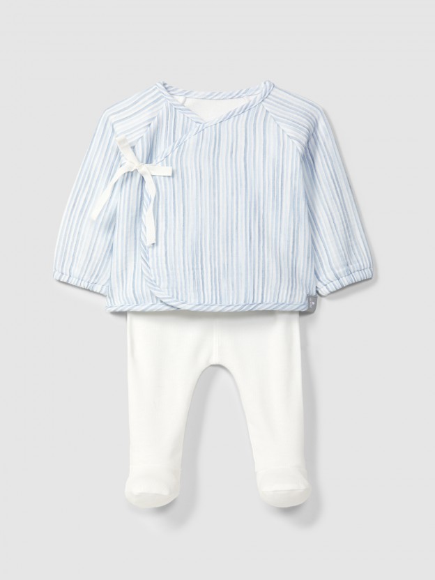 Two-piece printed gauze set Two-piece printed gauze set