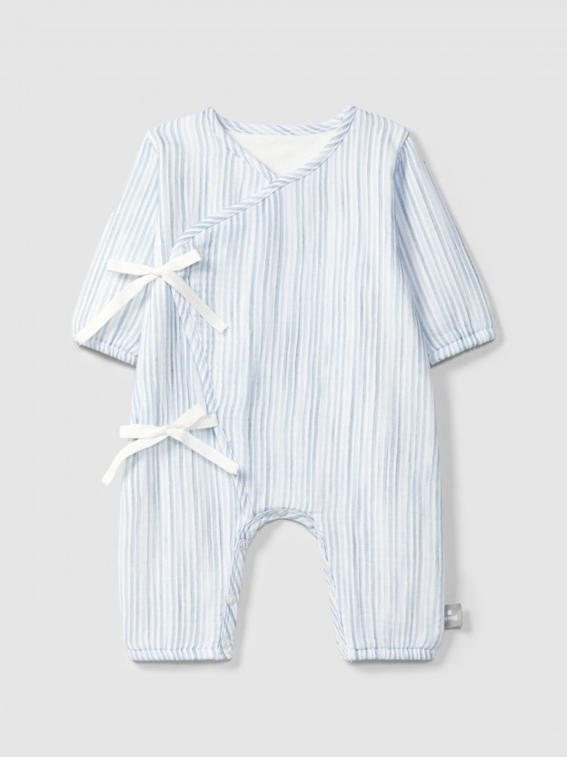 Printed gauze romper Printed gauze romper