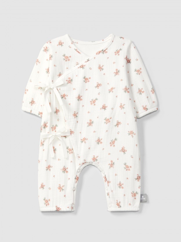Trajecito en gasa con estampado Trajecito en gasa con estampado