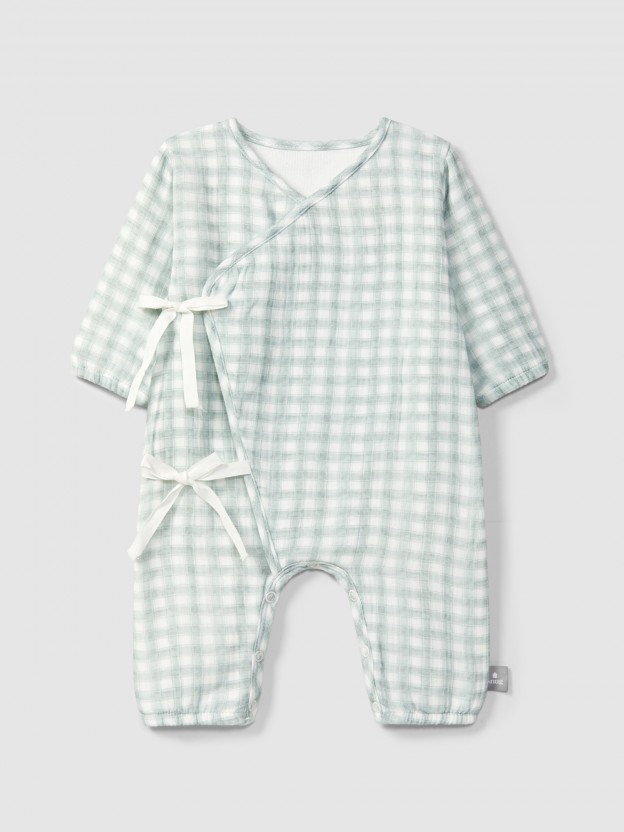 Printed gauze romper Printed gauze romper