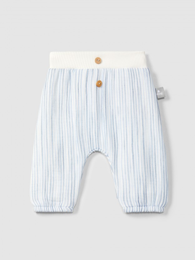Cal�as pull-up em gaze estampada