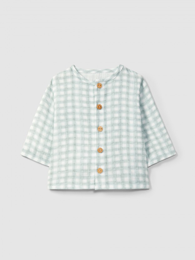 Camisa en gasa con estampado Camisa en gasa con estampado