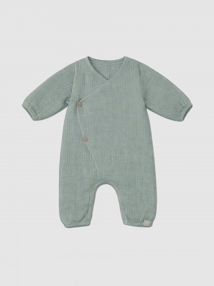 Petit ensemble croisé en gaze double avec remplissage en coton Petit ensemble croisé en gaze double avec remplissage en coton