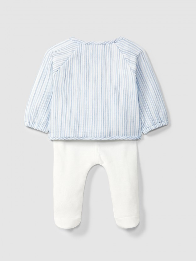 Two-piece printed gauze set Two-piece printed gauze set