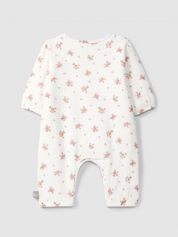 Trajecito en gasa con estampado Trajecito en gasa con estampado