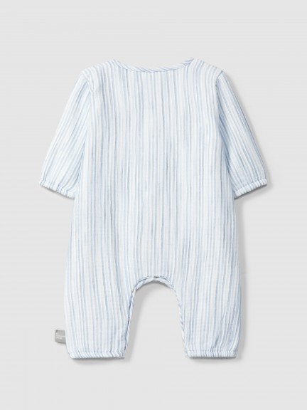 Printed gauze romper Printed gauze romper