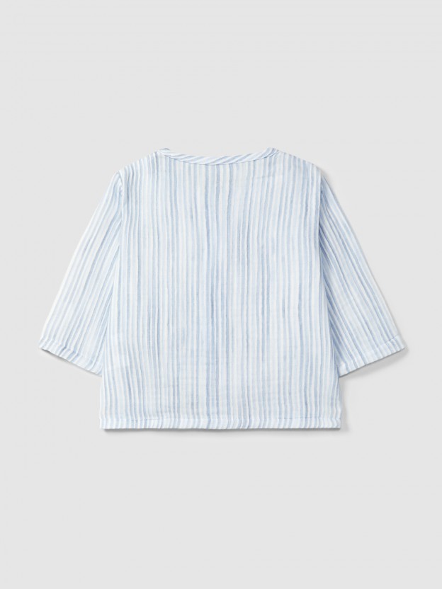 Printed gauze shirt Printed gauze shirt