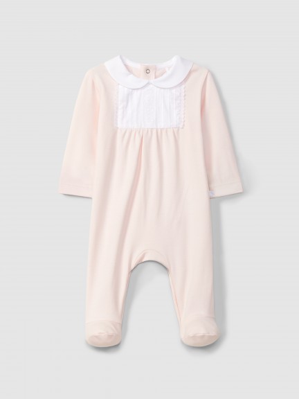 Babygrow plissures et dentelle d�licate
