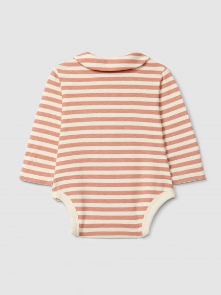 Body a rayas con cuello peter-pan Body a rayas con cuello peter-pan