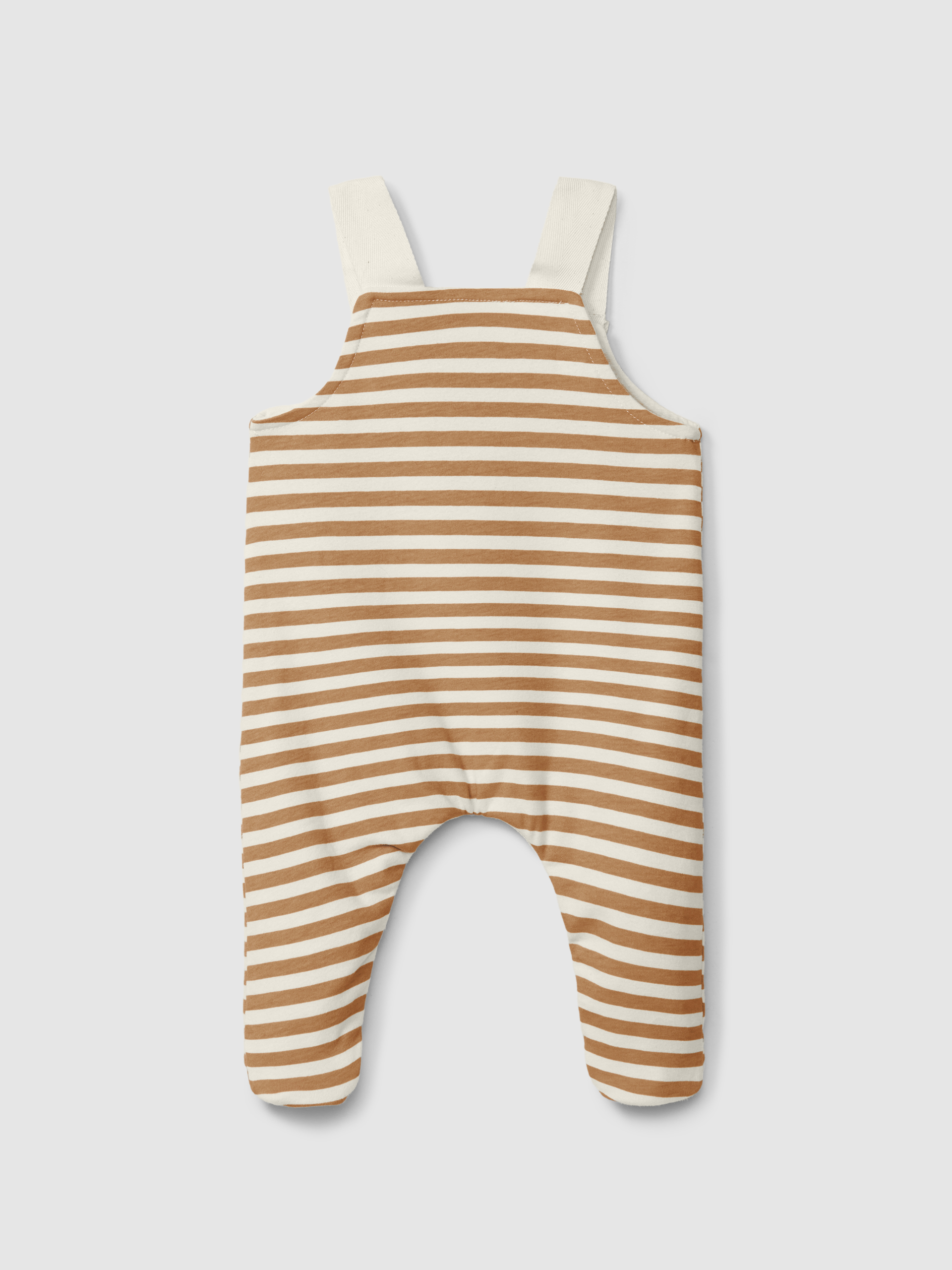 Striped dungarees with pocket
