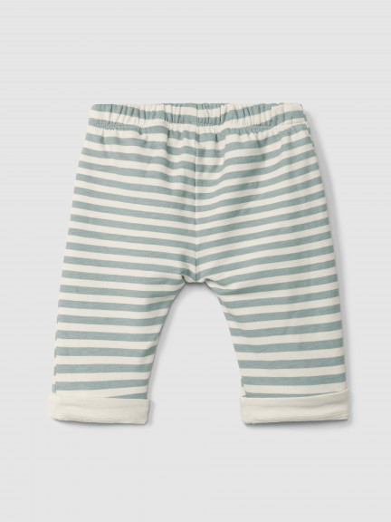 Pull-up striped pants Pull-up striped pants