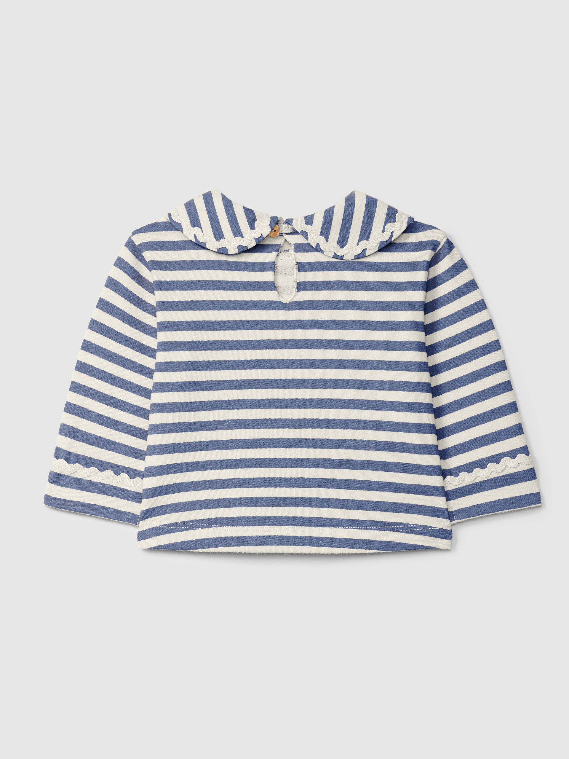 Striped longsleeve with rickrack detail