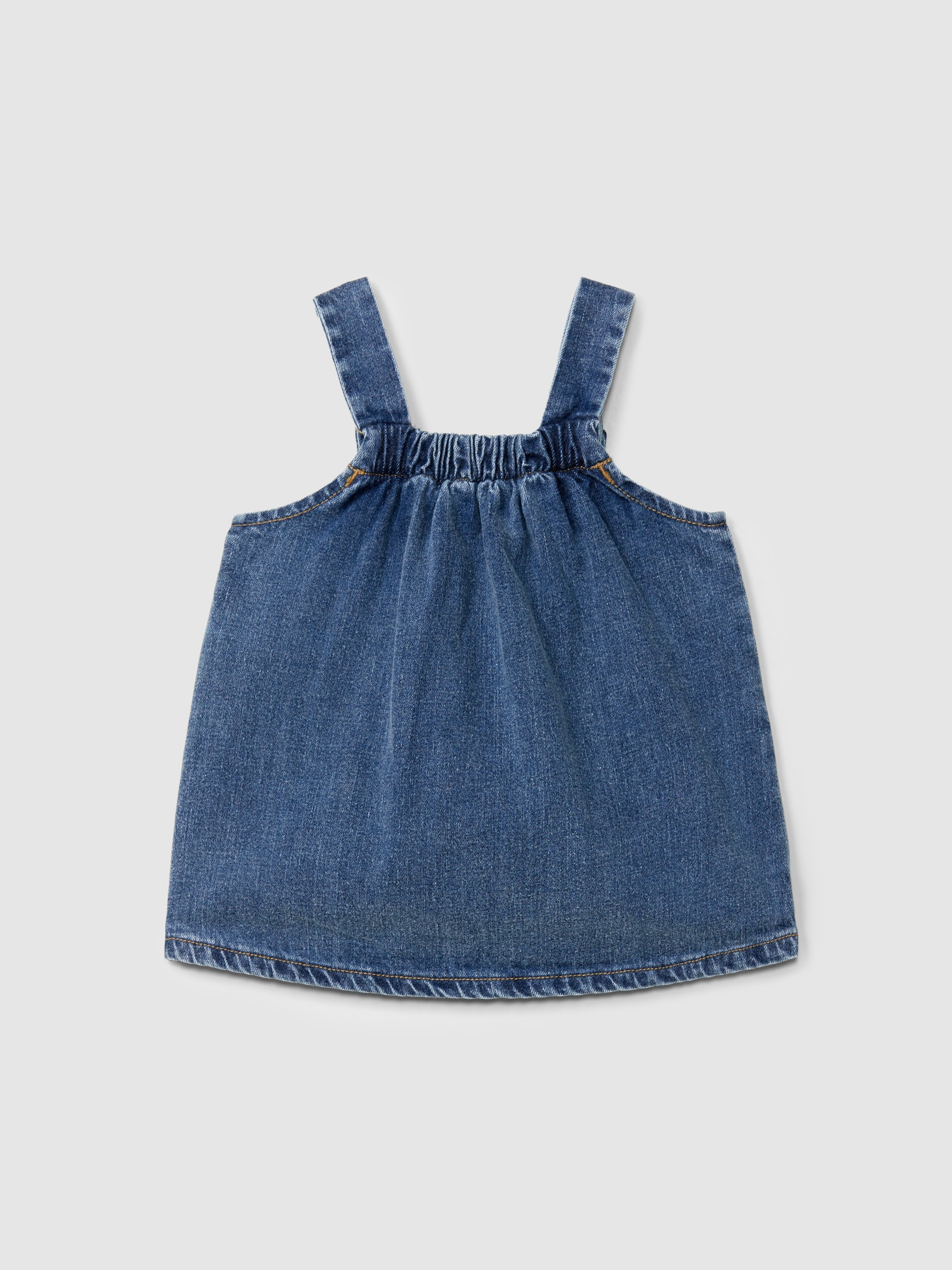 Jupe-salopette en denim en coton biologique