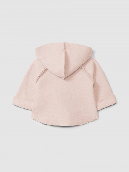 Chaqueta con capucha en tejido polar de algodón orgánico Chaqueta con capucha en tejido polar de algodón orgánico