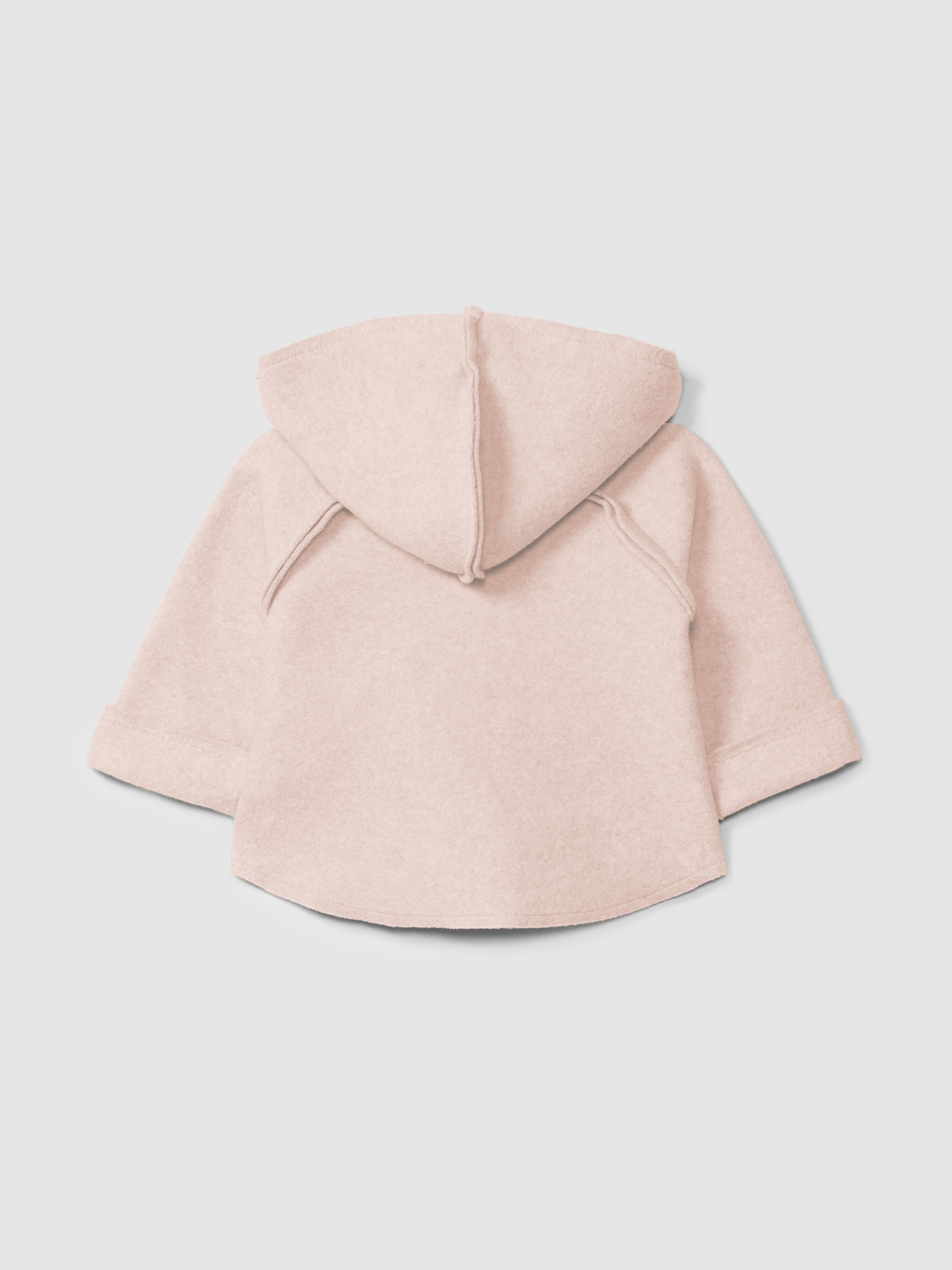 Chaqueta con capucha en tejido polar de algodón orgánico