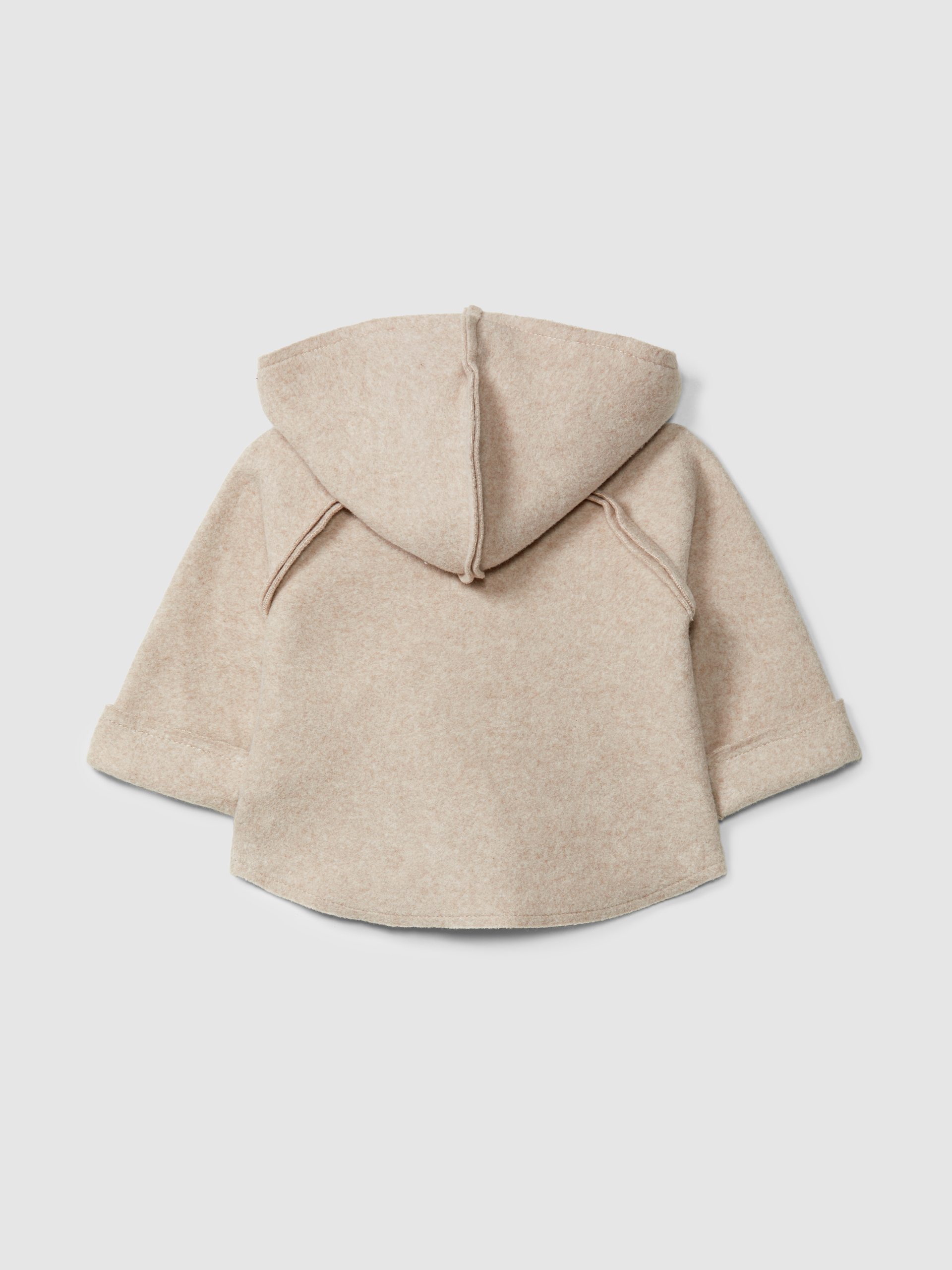 Chaqueta con capucha en tejido polar de algodón orgánico