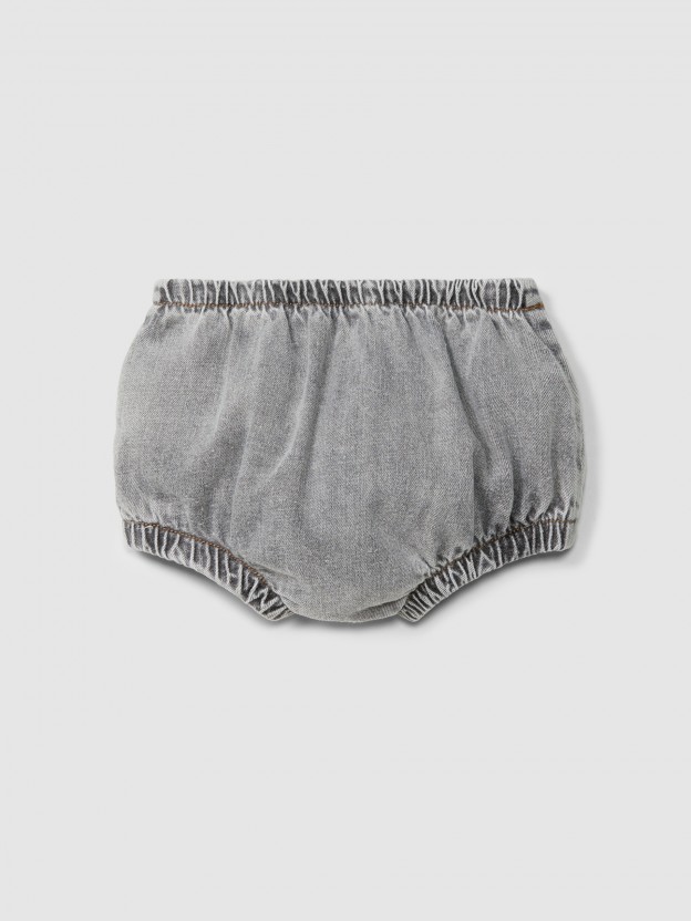 Tapa fraldas pull-up em denim de algodão orgânico Tapa fraldas pull-up em denim de algodão orgânico