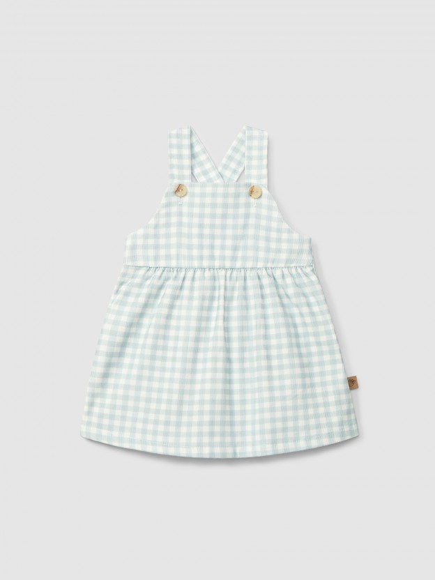 Corduroy print pinafore dress Corduroy print pinafore dress