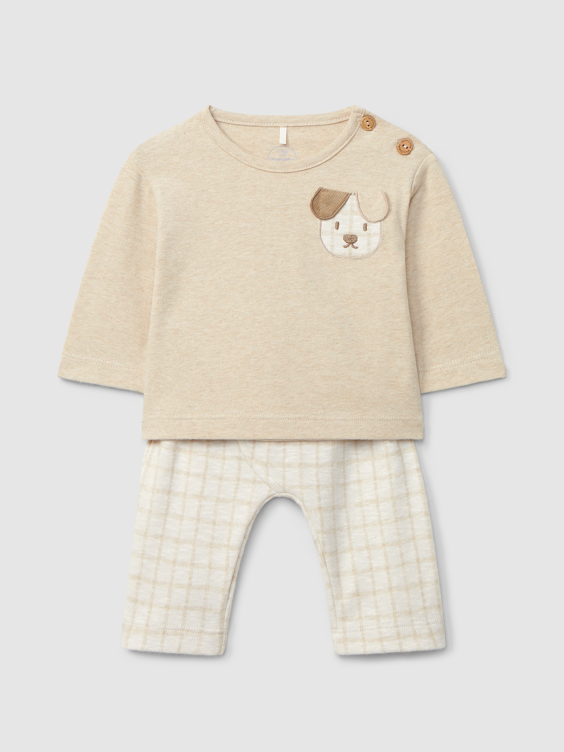 Conjunto de duas peças malha jacquard