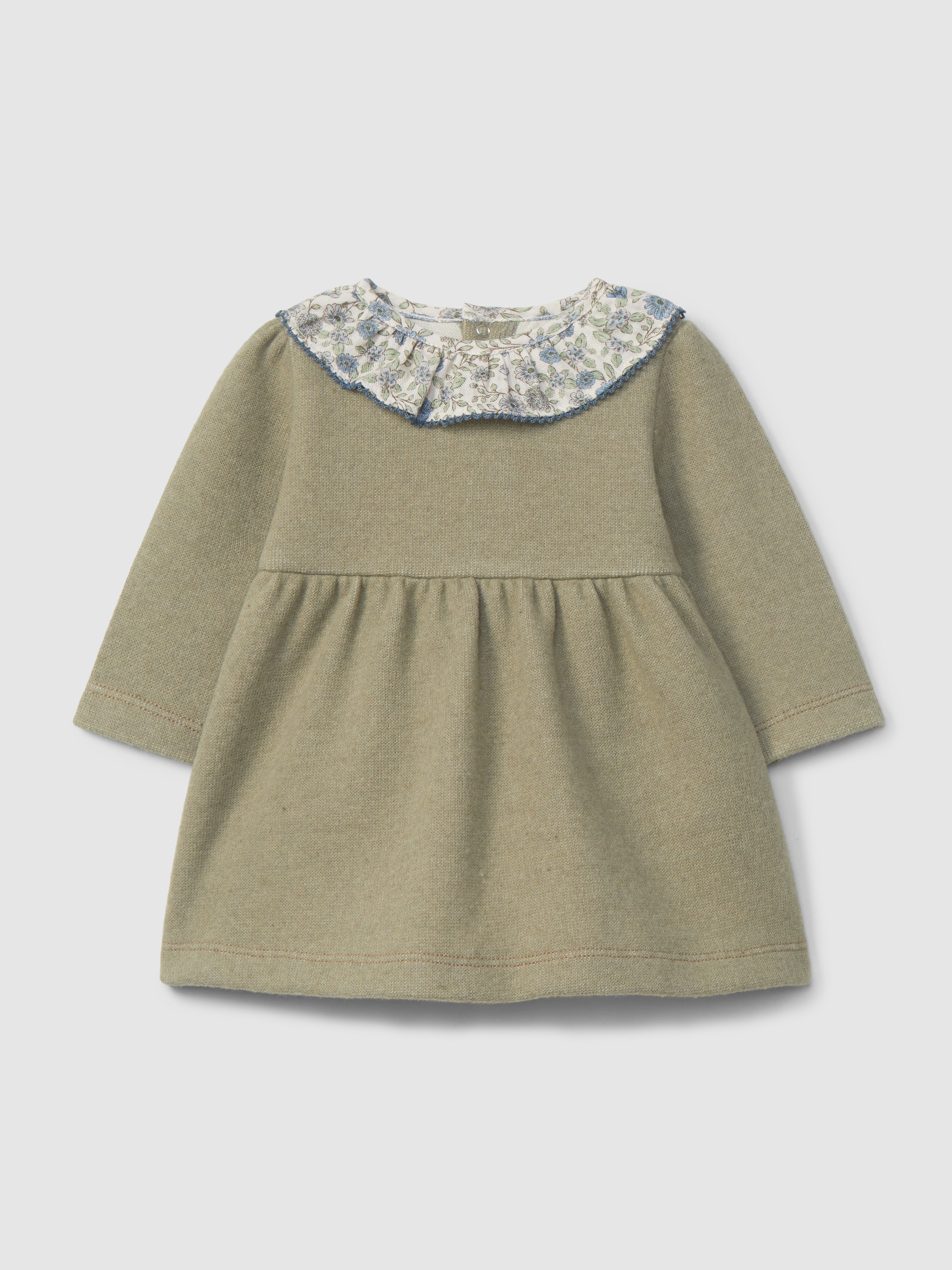 Robe à col à volant imprimé