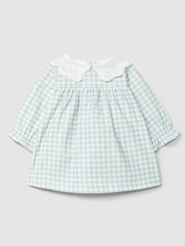Vestido en pana estampada