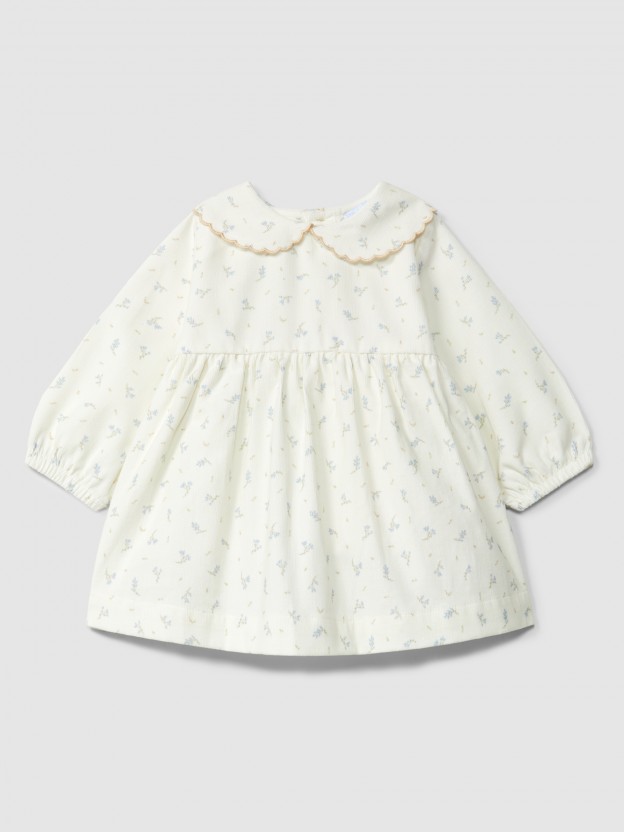 Vestido de flores en pana Vestido de flores en pana