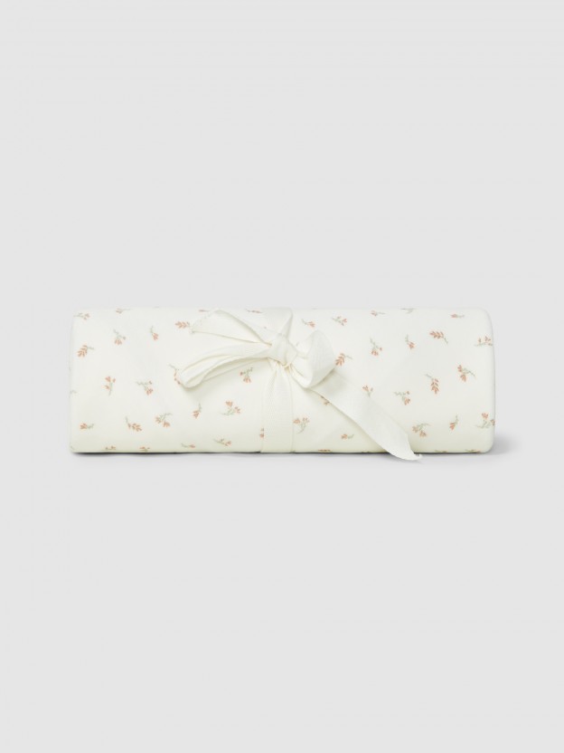 Gigoteuse en velours imprim� � fleurs