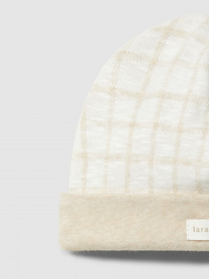Gorro em malha jacquard de algodão Gorro em malha jacquard de algodão