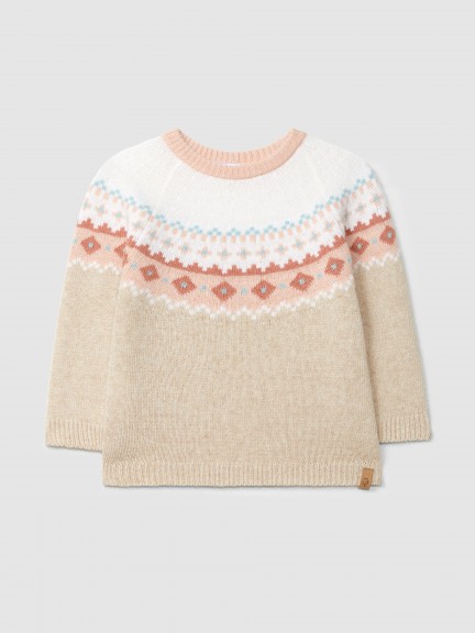 Knitted jacquard jumper