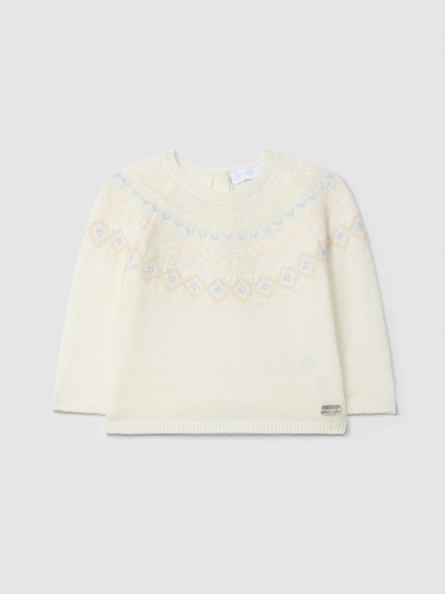 Pull tricot� jacquard