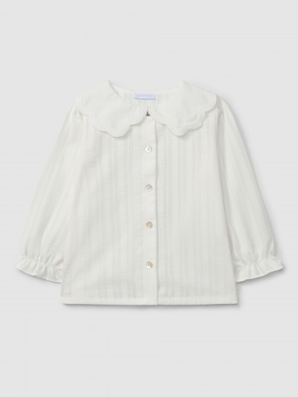 Blouse en tissu textur� d�licat