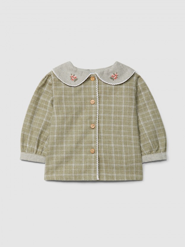 Blouse check and micro-vichy