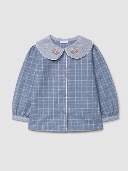 Blouse check and micro-vichy