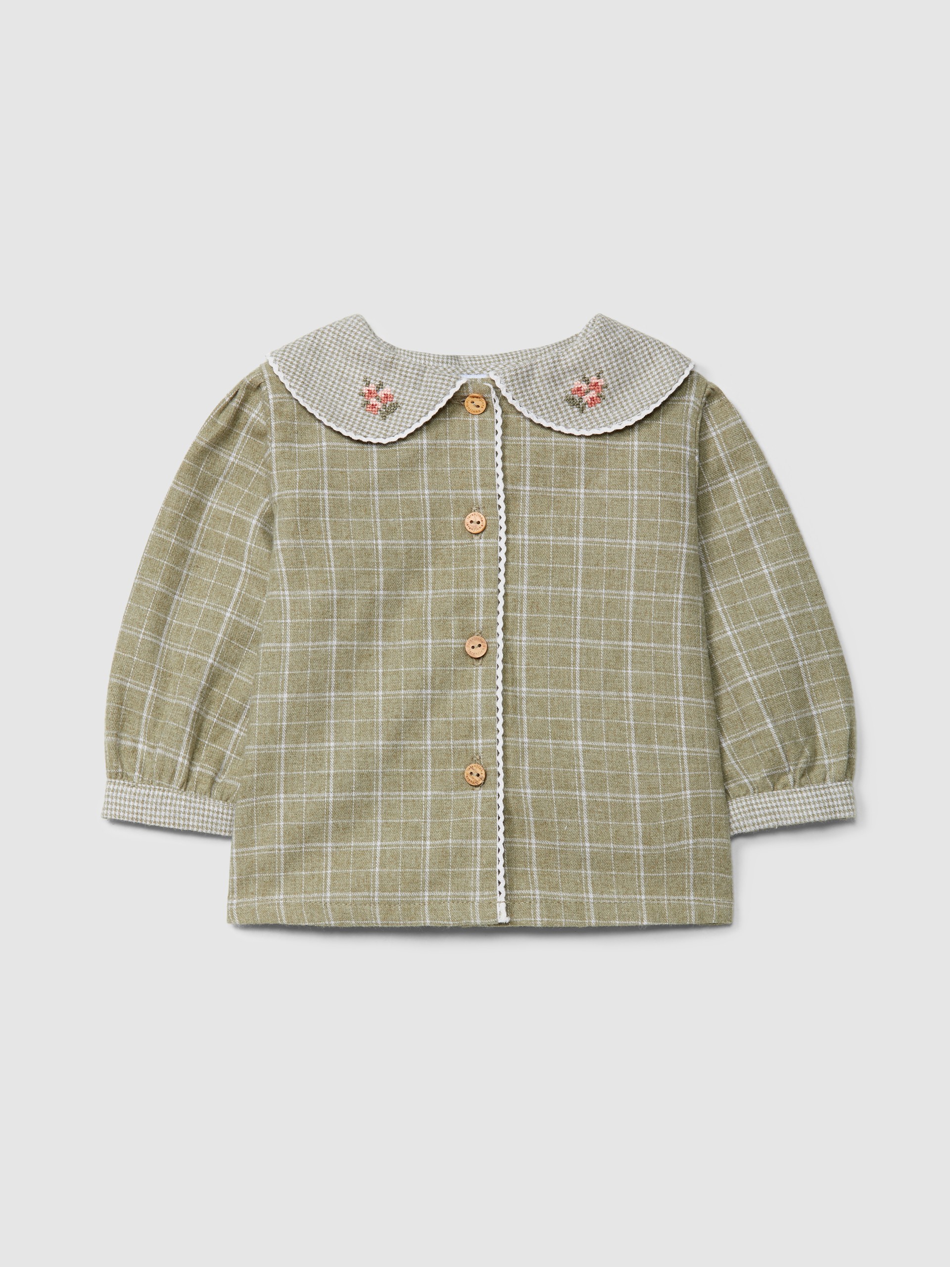 Blouse carreaux et micro-vichy