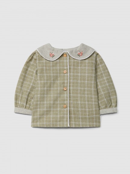 Blusa ajedrez y micro-vichy