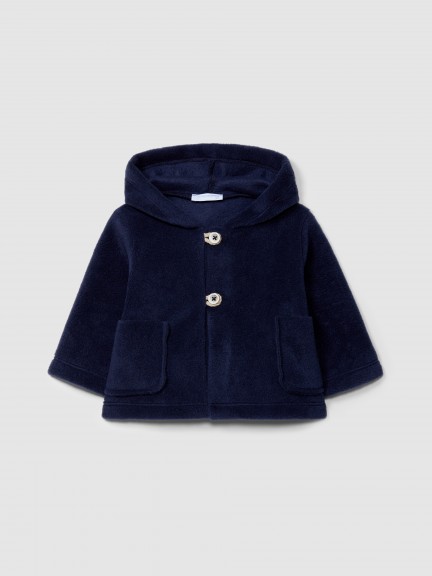 Fleece hooded jacket