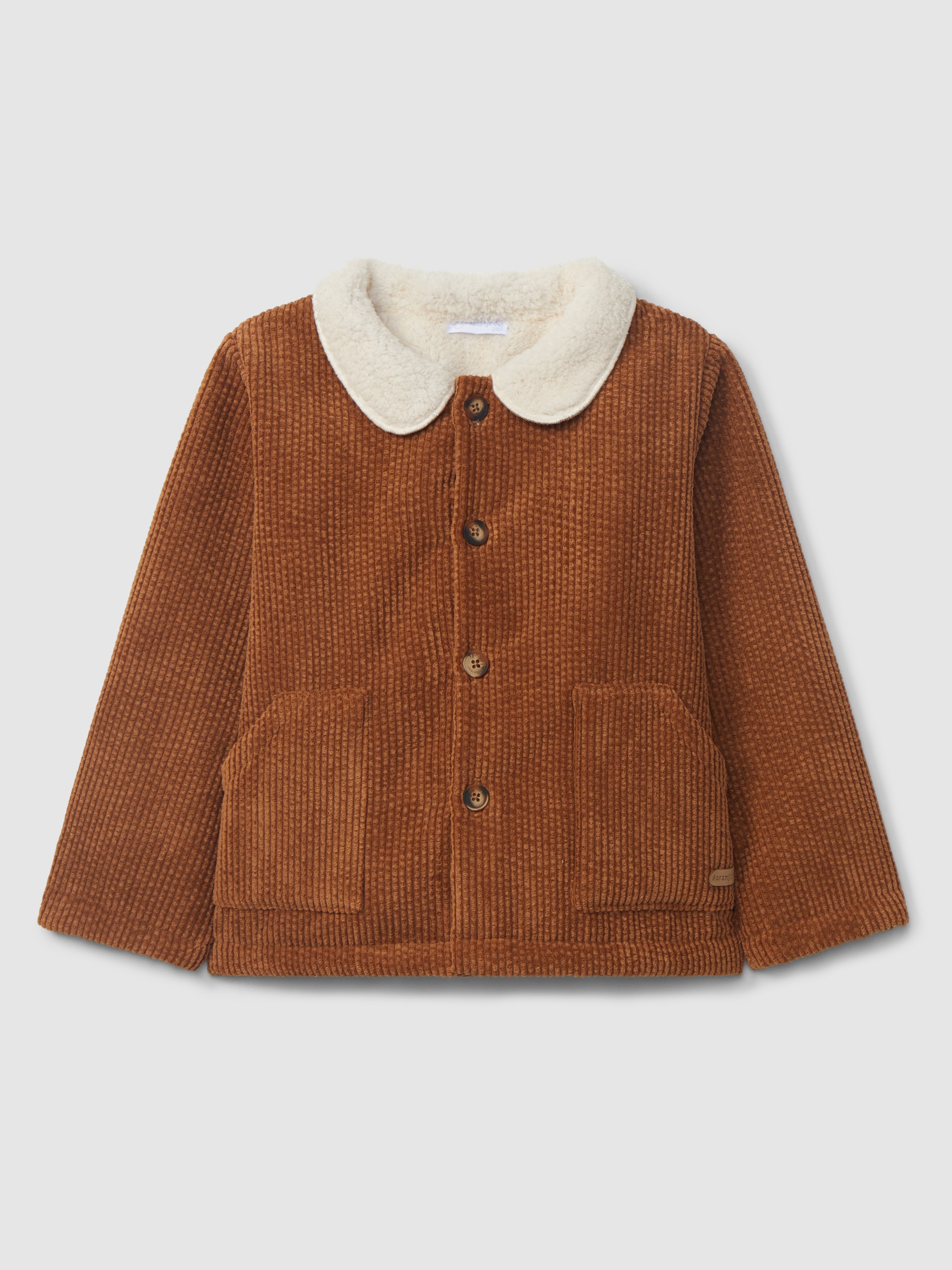 Veste en velours côtelé à fourrure